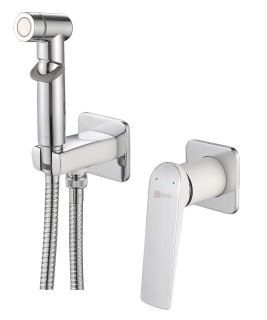 Гигиенический душ со смесителем Lemark Allegro LM5920CW хром/белый